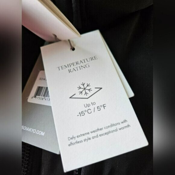 SOIA & KYO CINDI Water Resistant 700+ Fill Down Puffer Black XL NWT - Picture 9 of 12